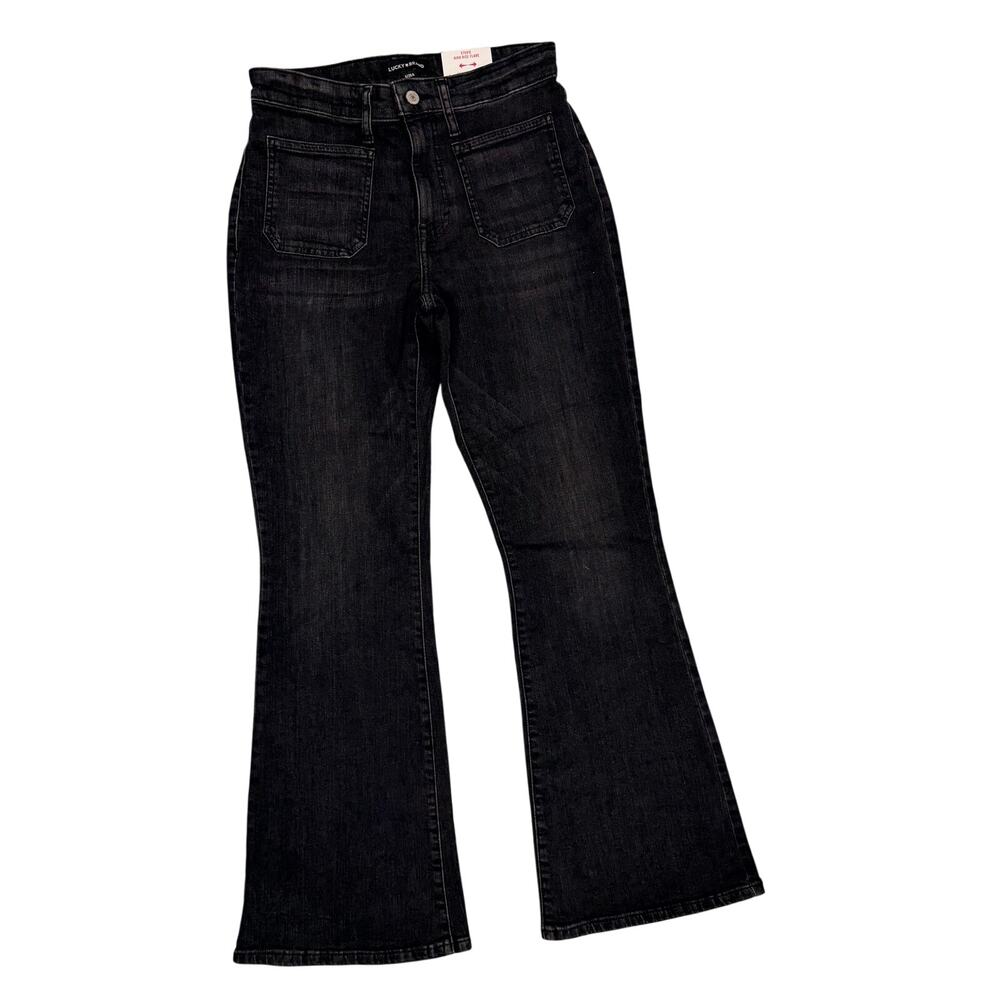 Lucky Brand Jeans Stevie High Rise Flare 26 Black Denim